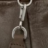 Bolso de mano Flamenco mediano en nubuck granulado Bolso de mano Flamenco mediano en nubuck granulado