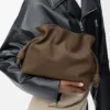 Bolso de mano Flamenco mediano en nubuck granulado Bolso de mano Flamenco mediano en nubuck granulado