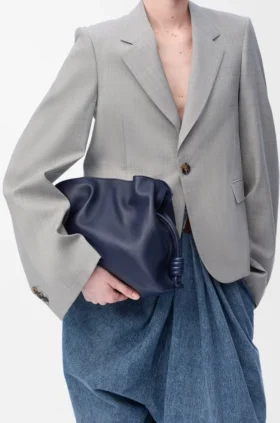 Bolso de mano Flamenco mediano en piel de becerro napa