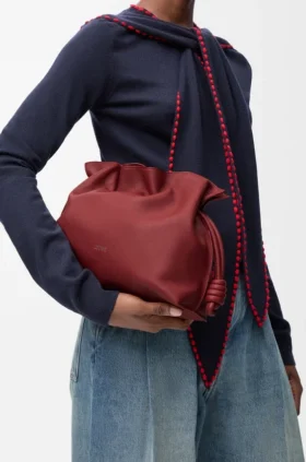 Bolso de mano Flamenco mediano en piel de becerro napa