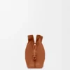 Bolso de mano Flamenco mediano en piel de becerro napa