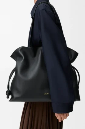 Bolso de mano Flamenco XL en piel de becerro napa