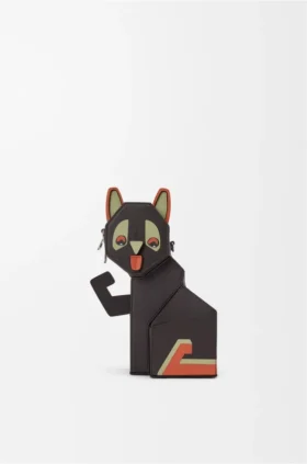 Bolso de mano «Futurist Cat» en piel de becerro clásica