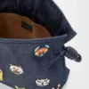 Bolso de mano mediano «Cats Flamenco» en mezclilla bordada
