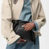 Bolso de mano Panta Flamenco mediano en piel de becerro brillante