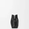 Bolso de mano Panta Flamenco mediano en piel de becerro brillante