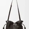 Bolso de mano Panta Flamenco mediano en piel de becerro brillante