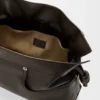 Bolso de mano Panta Flamenco mediano en piel de becerro brillante