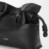Bolso de mano Panta Flamenco mediano en piel de becerro brillante