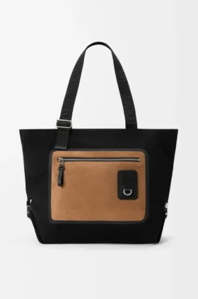 Bolso Flex con cremallera en lona y gamuza