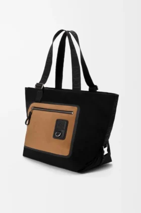 Bolso Flex con cremallera en lona y gamuza