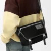 Bolso Flex Messenger mediano en lona y gamuza Bolso Flex Messenger mediano en lona y gamuza