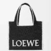 Bolso grande Loewe Font Tote de rafia