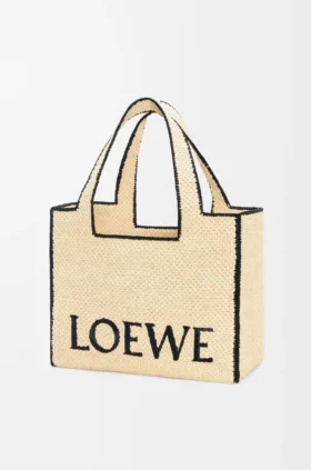 Bolso grande Loewe Font Tote de rafia