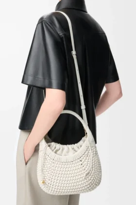 Bolso hobo «Diamond» de piel de becerro