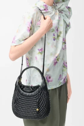Bolso hobo «Diamond» de piel de becerro