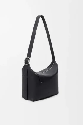 Bolso Hobo Loop grande en piel de becerro granulada y flexible