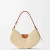 Bolso loewe Swing mediano de rafia y piel de becerro Bolso loewe Swing mediano de rafia y piel de becerro