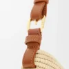 Bolso loewe Swing mediano de rafia y piel de becerro Bolso loewe Swing mediano de rafia y piel de becerro