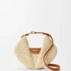 Bolso loewe Swing mediano de rafia y piel de becerro Bolso loewe Swing mediano de rafia y piel de becerro