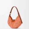 Bolso loewe Swing mediano de rafia y piel de becerro Bolso loewe Swing mediano de rafia y piel de becerro