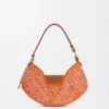 Bolso loewe Swing mediano de rafia y piel de becerro Bolso loewe Swing mediano de rafia y piel de becerro