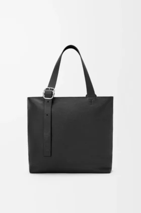 Bolso Loop Zipped Tote en piel de becerro granulada y flexible