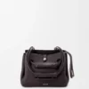 Bolso Madrid pequeño en piel de becerro granulada y flexible