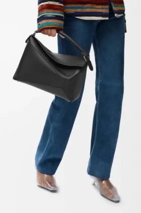 Bolso mediano «Puzzle Edge» en piel de becerro clásica