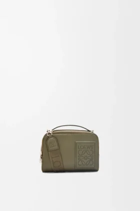 Bolso mini para cámara de uso cruzado en piel de becerro satinada