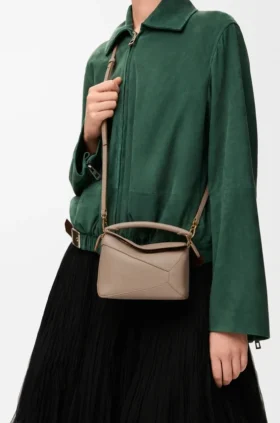 Bolso Mini Puzzle Edge en piel de becerro de grano suave