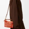 Bolso Mini Puzzle Edge en rafia y piel de becerro