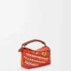 Bolso Mini Puzzle Edge en rafia y piel de becerro