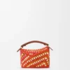 Bolso Mini Puzzle Edge en rafia y piel de becerro