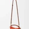 Bolso Mini Puzzle Edge en rafia y piel de becerro