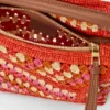 Bolso Mini Puzzle Edge en rafia y piel de becerro