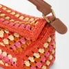 Bolso Mini Puzzle Edge en rafia y piel de becerro