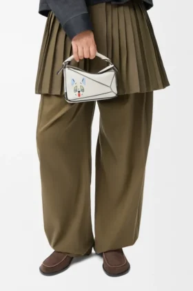 Bolso Mini Puzzle «Futurist Cat» en piel de becerro clásica