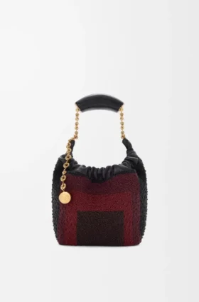 Bolso mini «Squeeze» de cuero con cuentas