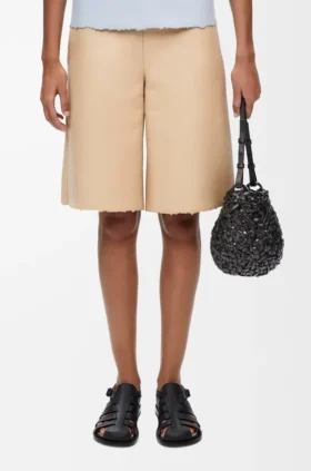 Bolso Nest Basket pequeño en piel de becerro