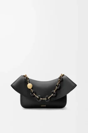 Bolso Ola mediano en piel de becerro lisa