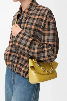 Bolso Ola mediano en piel de becerro lisa