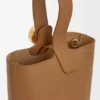 Bolso Pebble Bucket Mini en piel de becerro lisa