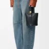 Bolso Pebble Bucket Mini en piel de becerro lisa