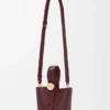 Bolso Pebble Bucket Mini en piel de becerro lisa