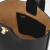 Bolso Pebble Bucket Mini en piel de becerro lisa