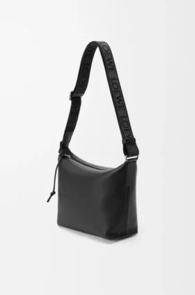 Bolso pequeño Cubi de bandolera en piel de becerro lisa y suave con jacquard
