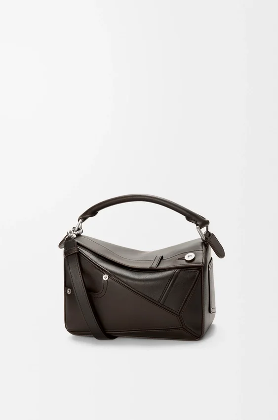 Bolso pequeño Panta Puzzle en piel de becerro brillante Bolso pequeño Panta Puzzle en piel de becerro brillante