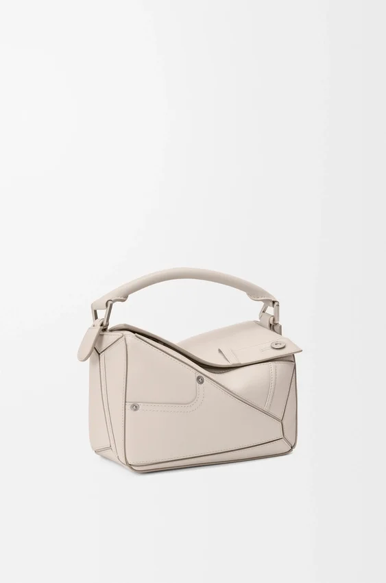 Bolso pequeño Panta Puzzle en piel de becerro brillante Bolso pequeño Panta Puzzle en piel de becerro brillante