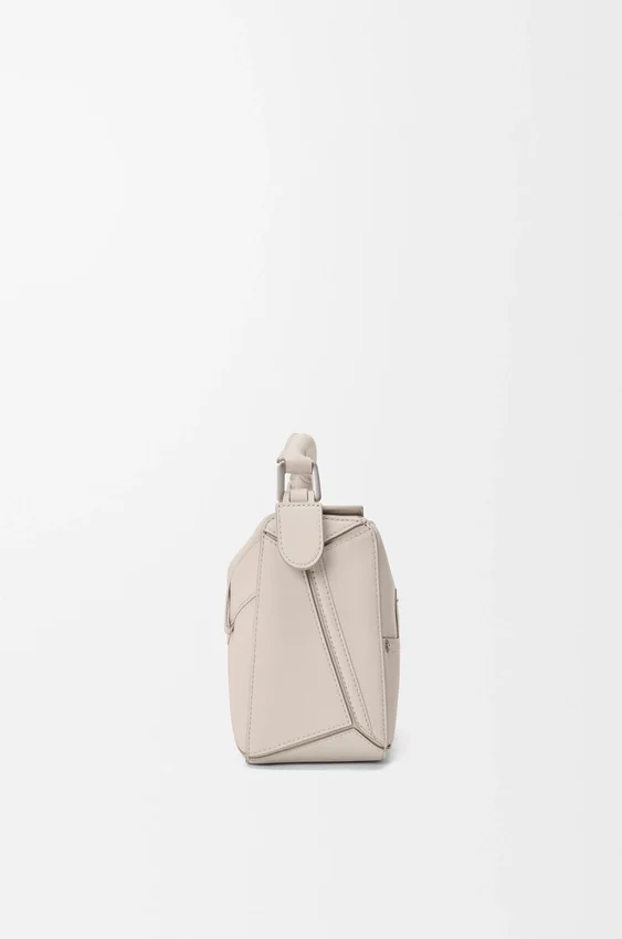 Bolso pequeño Panta Puzzle en piel de becerro brillante Bolso pequeño Panta Puzzle en piel de becerro brillante